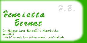 henrietta bernat business card